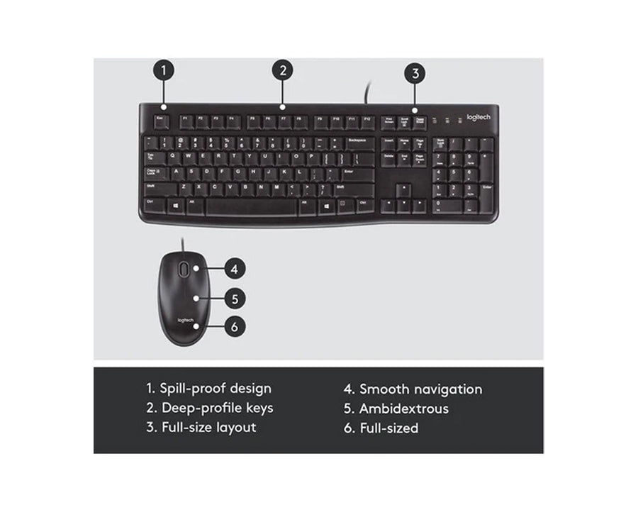 Logitech MK120 Keyboard & Mouse Set