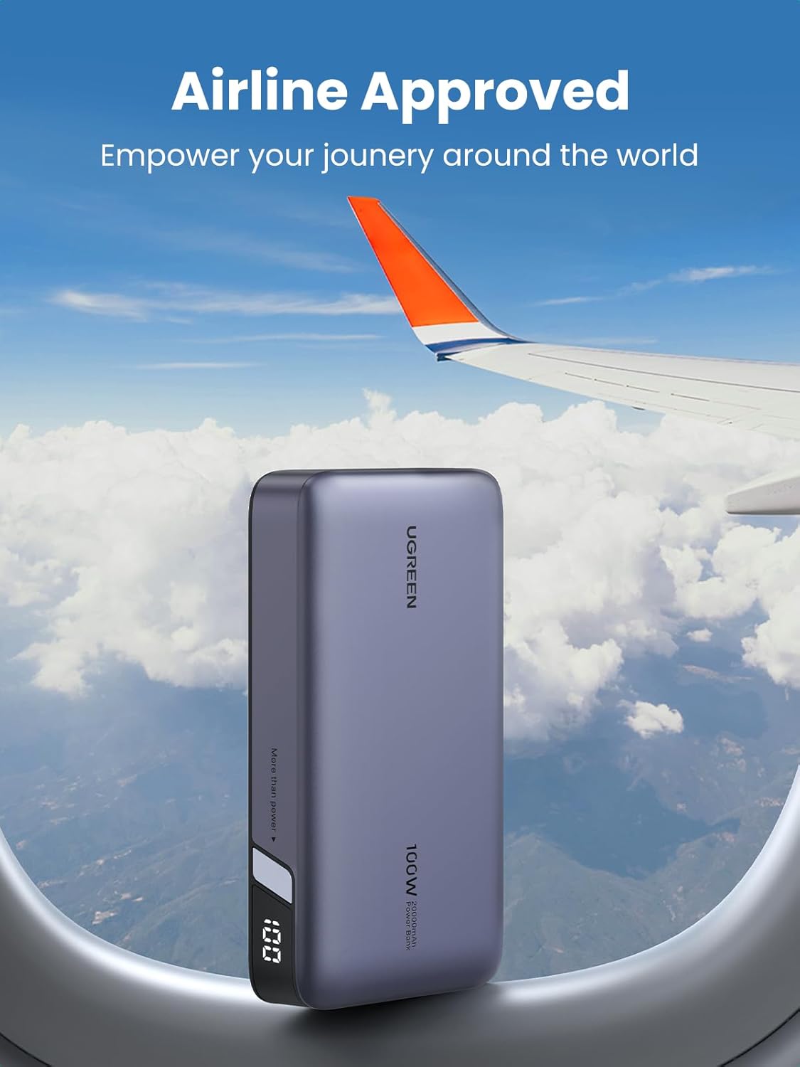 UGREEN Nexode 20000mAh 100W Laptop Power Bank Macbook Air Macbook Pro Airline Approved