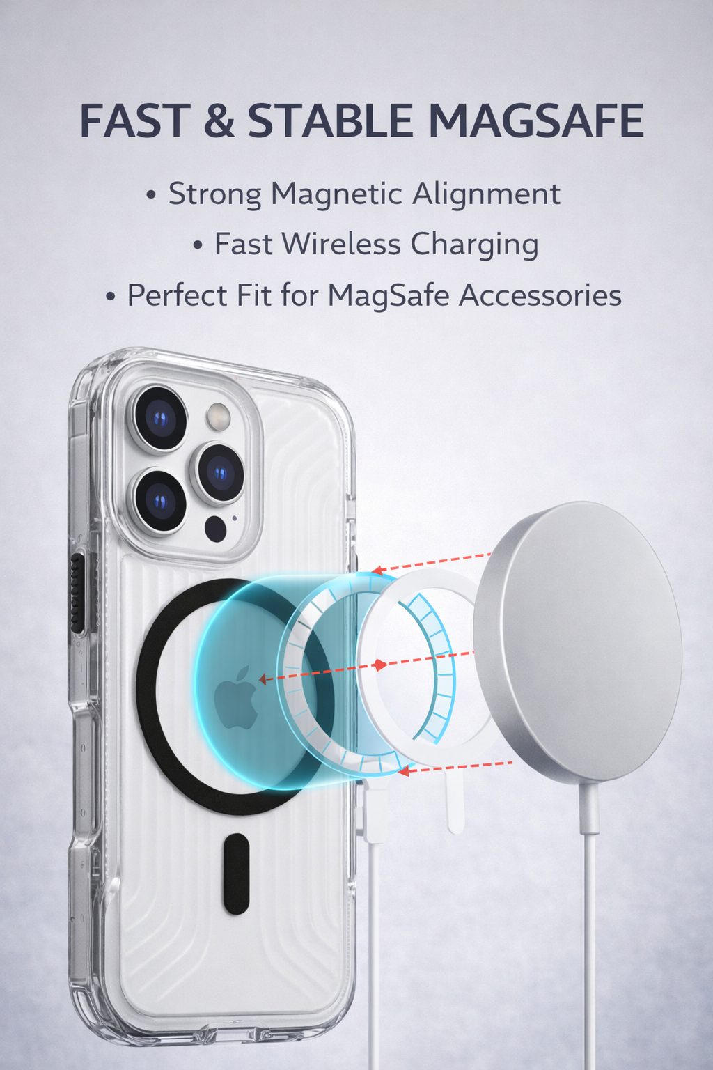 iPhone MagSafe Clear Shockproof Case