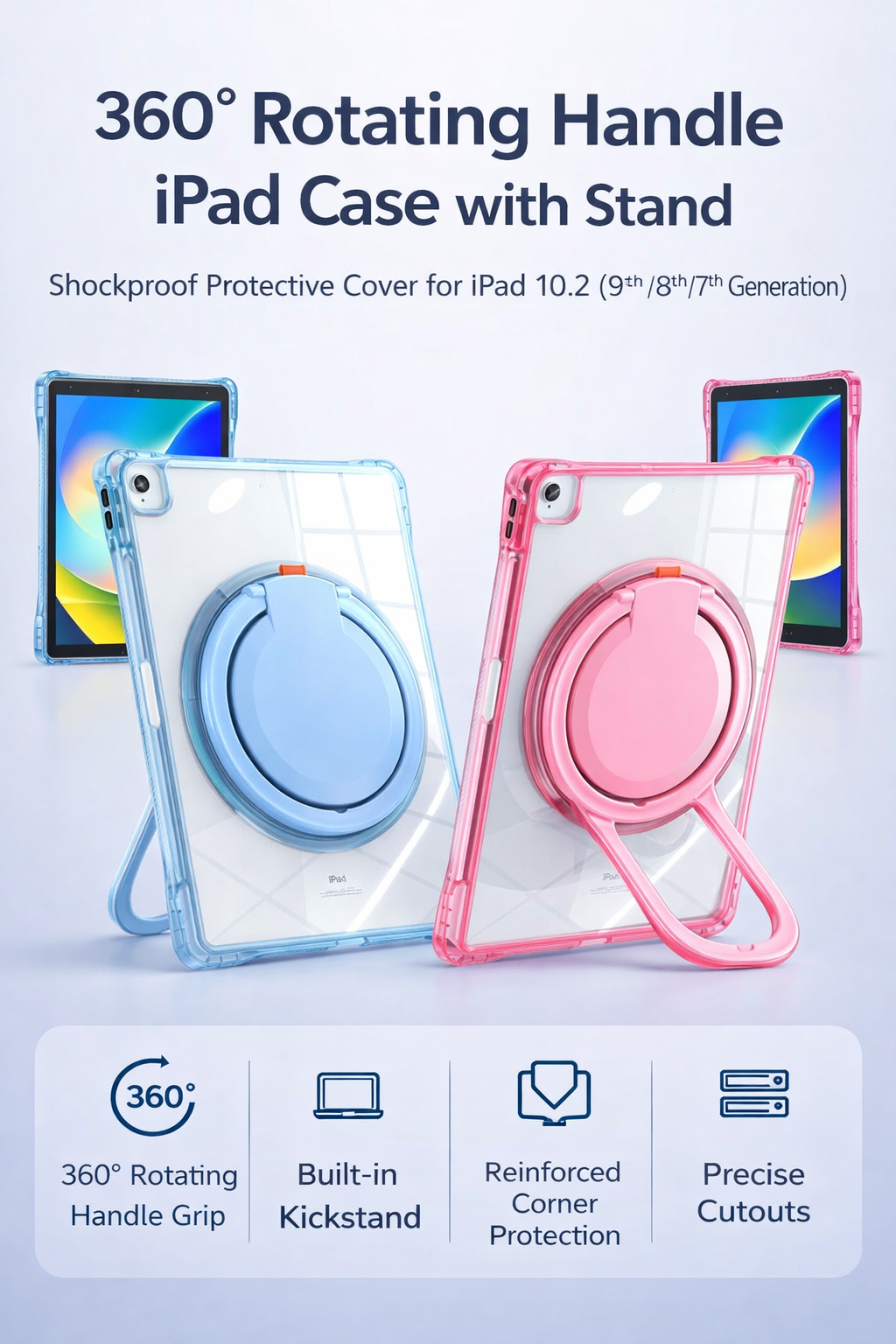 iPad 360° Rotating Handle Case with Stand