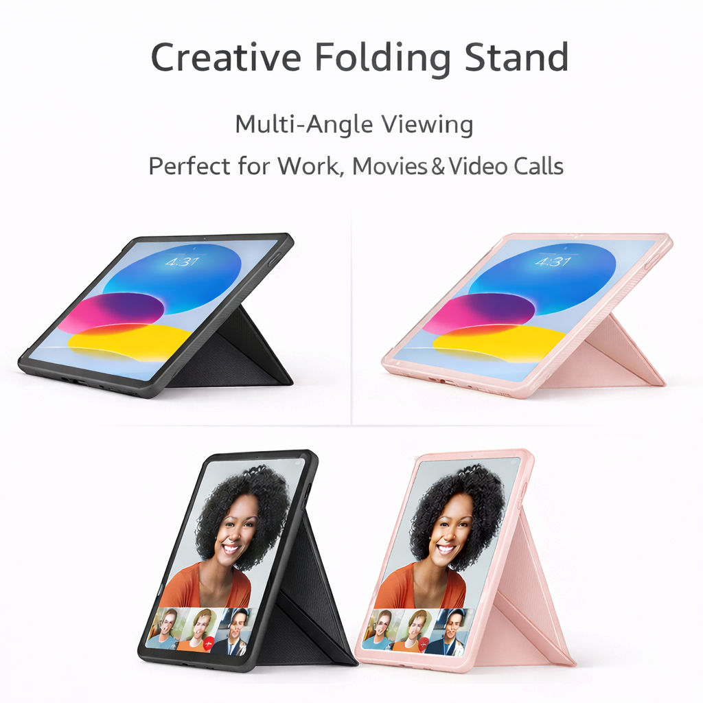 iPad Magnetic Folding Case with Multi-Angle Stand