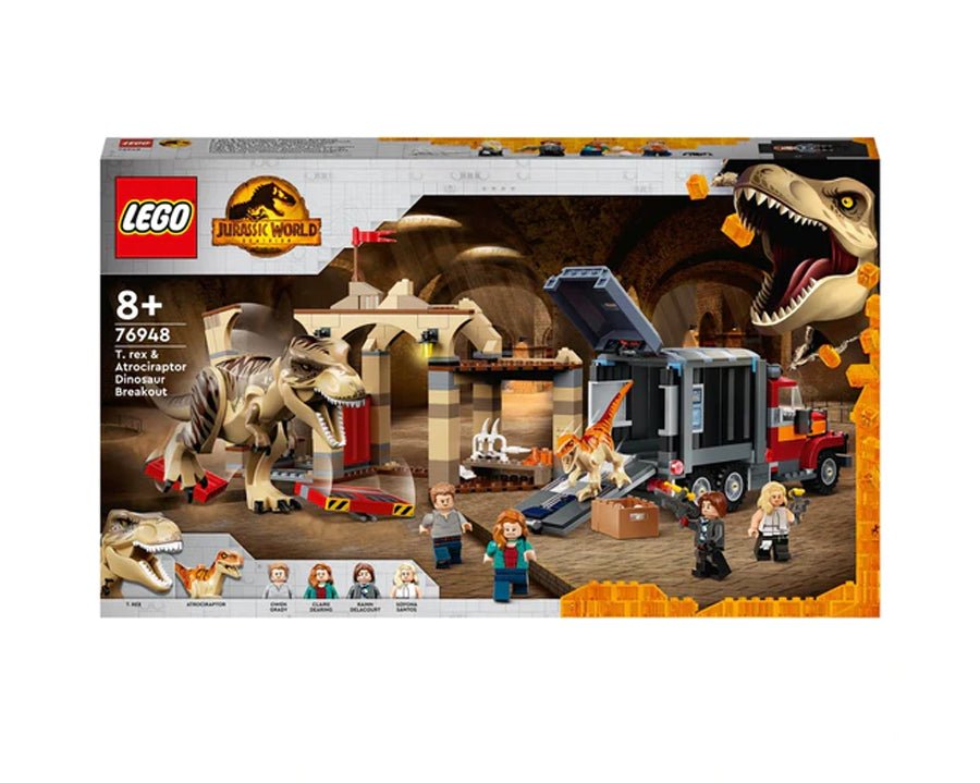 LEGO 76948 Jurassic World T. Rex & Atrociraptor Dinosaur Toy - Mobile123