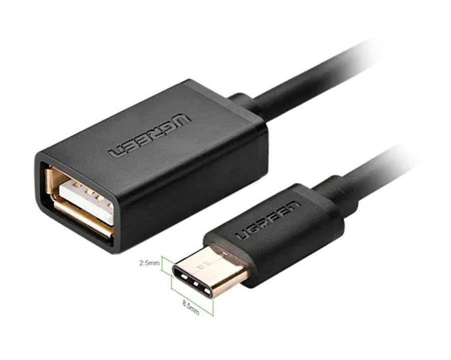 Ugreen 30175 15cm Type-C Male to USB 2.0 Type-A Female Cable - Mobile123