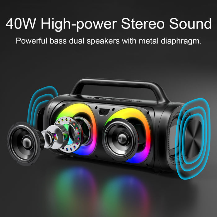 40W Wireless Speaker With RGB Lights MW02