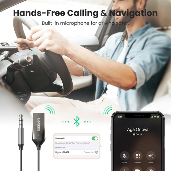 Ugreen 70603 USB 2.0 to 3.5mm Bluetooth Adapter